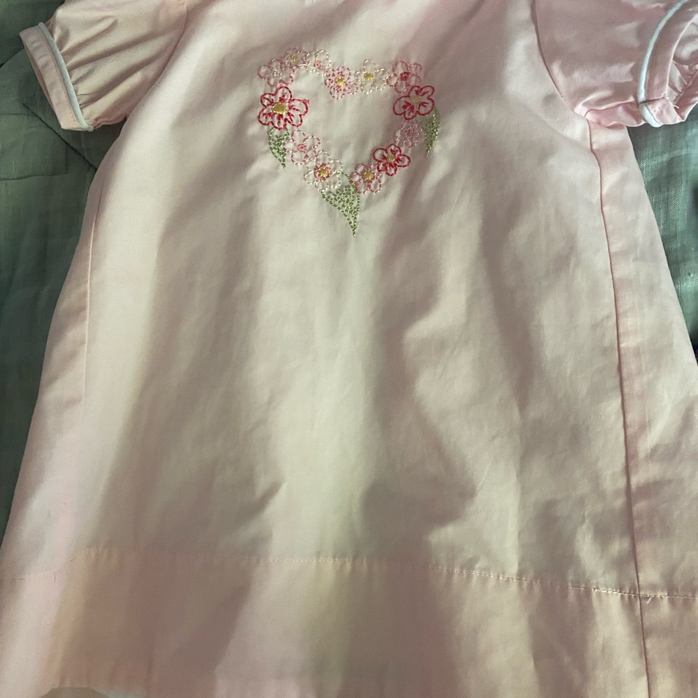 The Yellow Lamb Embroidered Heart Dress/Day gown